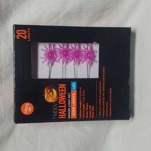 BNIB Halloween Indoor Purple LED Light Set (20 Spider Shapes)